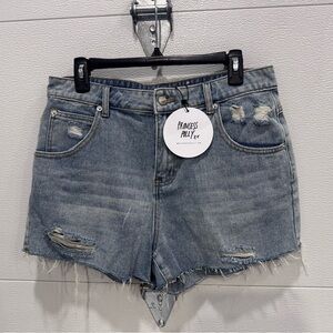 Princess Polly Xx Feels Like Summer Short Denim Hi-Rise Shorts PPDNM Size 10 NWT